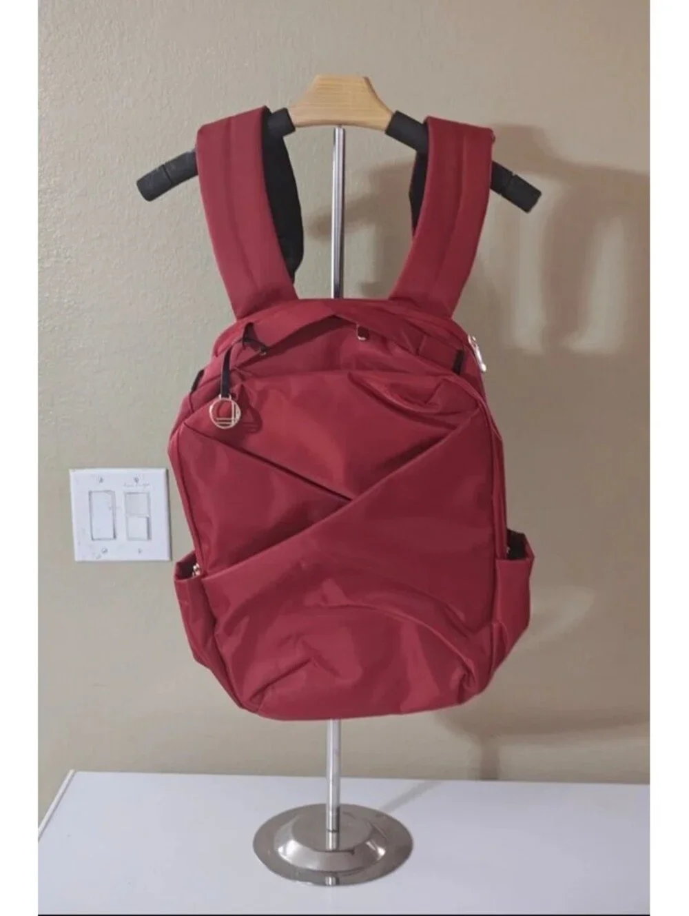 Loulu Red Canvas Backpack